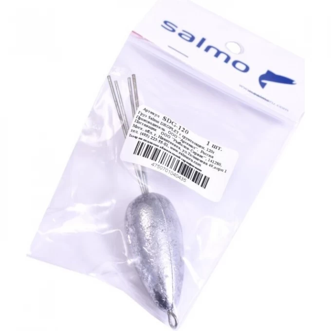 Груз SALMO Droplet с грунтозацепом 120г SDG-120 Груз SALMO Droplet с грунтозацепом 120г SDG-120