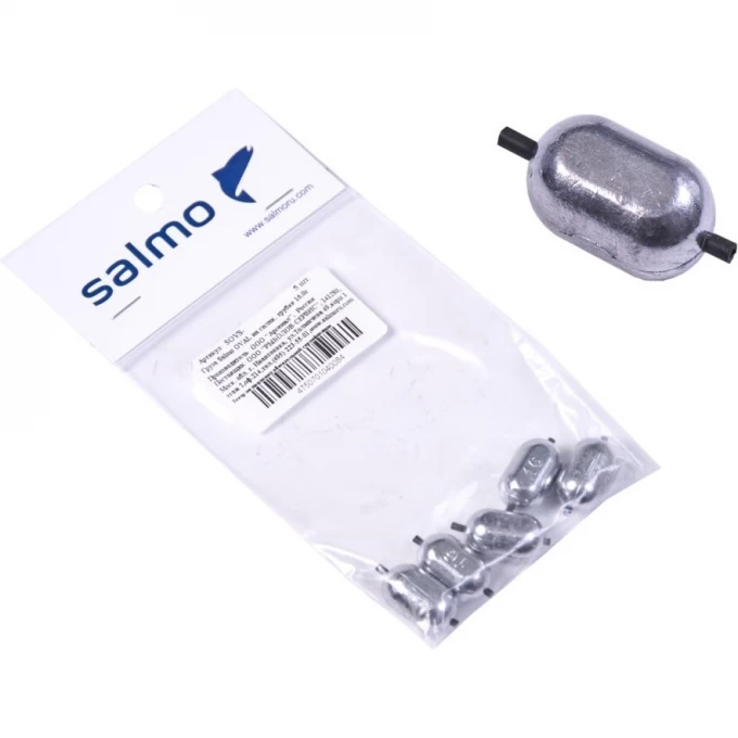 Груза SALMO Oval на силиконовой трубке 18.0г 5шт SOVS-0180 Груза SALMO Oval на силиконовой трубке 18.0г 5шт SOVS-0180